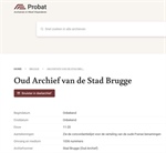 Inventaris Oud Archief Brugge doorzoekbaar via Probat